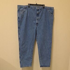 Wrangler Relaxed Fit Mens Rugged Wear Work Casual Big Tall DenimJeans Size 50/30